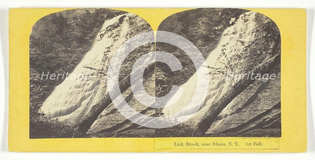 Lick Brook, near Ithaca, N.Y. 1st Fall, 1860/65. Creator: J. C. Burritt.