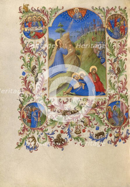 The Agony in the Garden; Book of Hours, about 1420. Creator: Spitz Master.