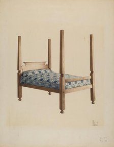 Four Poster Bed, c. 1940. Creator: Peter C. Ustinoff.