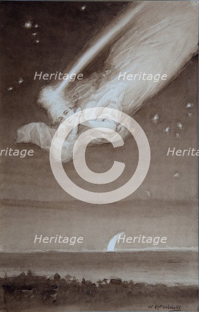 Falling Star, 1910s. Artist: Kotarbinsky, Vasilii (Wilhelm) Alexandrovich (1849-1921)