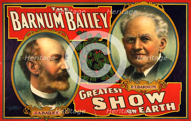 The Barnum Bailey greatest show on earth circus poster, c1908. Creator: Strobridge Lithographing Company.