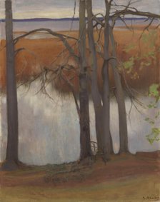 Lake Shore with Reeds, 1905. Creator: Eero Jarnefelt.