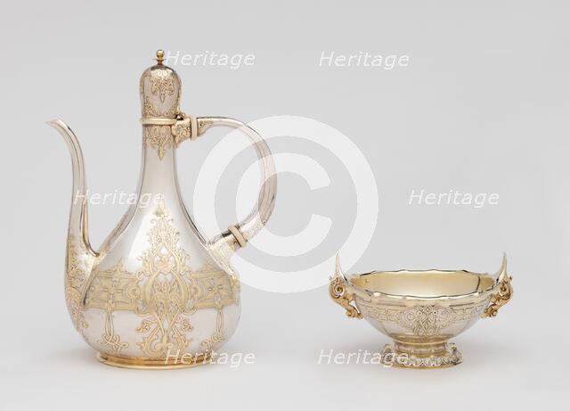 Saracenic Coffee Pot and Sugar Bowl, 1895. Creator: Tiffany & Co.