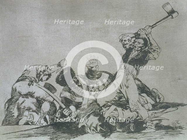 The Disasters of War, a series of etchings by Francisco de Goya (1746-1828), plate 3: 'Lo mismo' …