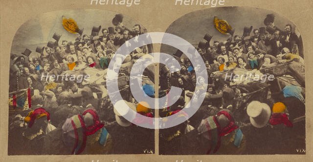 Derby Day. Nip and Tuck, about 1860. Creator: London Stereoscopic & Photographic Co.