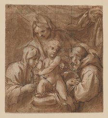 The Virgin and Child with Saint Clare and Saint Francis, 1580/90. Creator: Unknown.