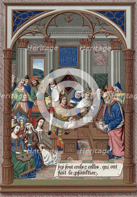 King Rene and his musical court, 15th century. Artist: Unknown