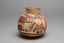 Jar Depicting an Abstract Bird with Trophy Head, 180 B.C./A.D. 500. Creator: Unknown.