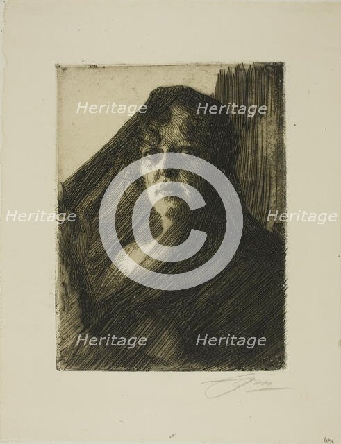 Gerda Lundequist, 1909. Creator: Anders Leonard Zorn.