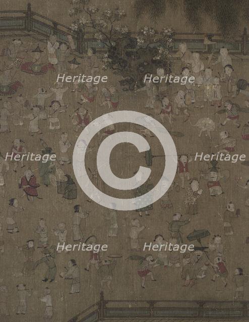 One Hundred Children at Play, 1100s-1200s. Creator: Su Hanchen (Chinese, active c. 1101-1125), tradition of ; Wang Juzhen (Chinese), tradition of.