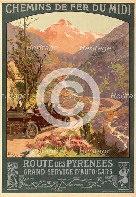 Chemin de fer du Midi. Route des Pyrénées, c. 1900-1910. Creator: Tauzin, Louis (1842-1915).
