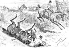 Advertisement for Elliman's Embrocation: Gone to grief for want of Ellimans, 1890.  Creator: William Stanfield Sturgess.