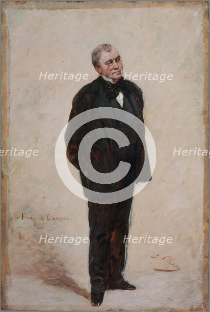 Portrait d'Émile de Girardin (1806-1881), publiciste et homme politique, 1877. Creator: Georges Jules Victor Clairin.
