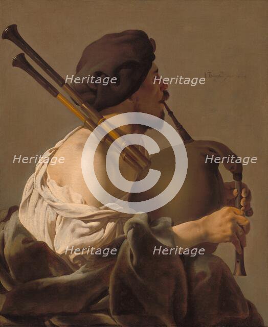 Bagpipe Player, 1624. Creator: Hendrick ter Brugghen.