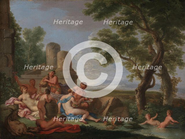 Bacchanal Scene in a Landscape, probably between 1720 and 1740. Creator: Andrea Locatelli.