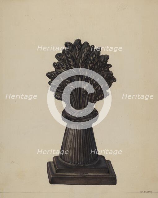 Door Stop, c. 1937. Creator: Alf Bruseth.