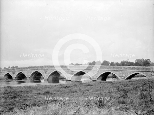 Julian's Bridge across the River Stour at Pamphill, Dorset, 1924. Artist: Nathaniel Lloyd