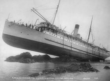 S.S. Princess May wrecked on August 5, 1910, 1910. Creator: William Howard Case.