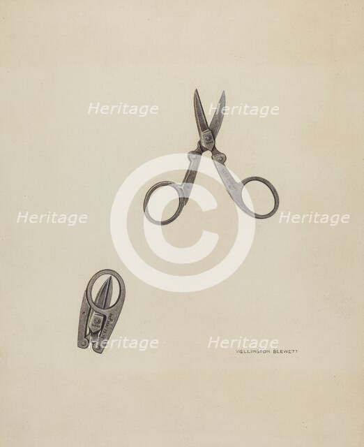 Scissors, 1939. Creator: Wellington Blewett.