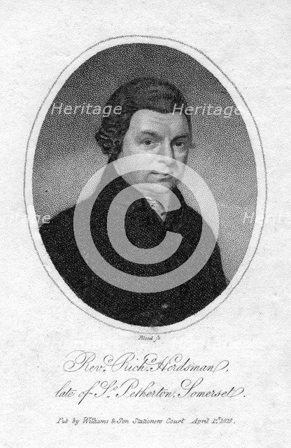 Reverend Richard Herdsman, 1816.Artist: Blood
