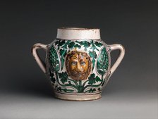 Two-Handled Jar with Lions' Heads, Italian, early 15th century. Creator: Unknown.
