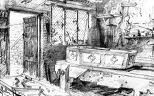 The Death of Mr. Gladstone: in the carpenter's shop, Hawarden, 1898. Creator: Unknown.