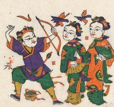 One hundred thirty-five woodblock prints including New Year's pictures (nianh..., 19th-20th century. Creator: Unknown.