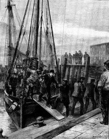 The Loss of the North German Lloyd steam-ship "Elbe," on January 30, off Lowestoft..., 1895. Creator: P Naumann.