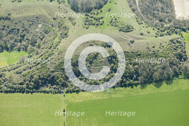 Chalk military badges near Sutton Down, Wiltshire, 2015. Creator: Historic England Staff Photographer.
