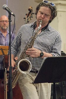 Alex Bondono, Alex Bondono’s Horace Silver Sextet, Jazz at St Andrews Church, Hove, July 2022. Creator: Brian O'Connor.