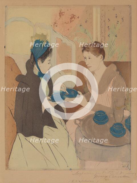 Afternoon Tea Party, 1890-1891. Creator: Mary Cassatt.