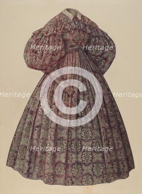 House Dress, 1935/1942. Creator: Julie C Brush.