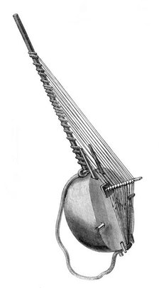 Musical Instruments in the South Kensington Museum: Kasso, from Senegambia (negro), 1870. Creator: Unknown.