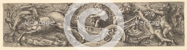 A scallop shell chariot, 1654. Creator: William Carter.