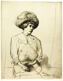 Drypoint Number Two: Portrait, 1909. Creator: Donald Shaw MacLaughlan.