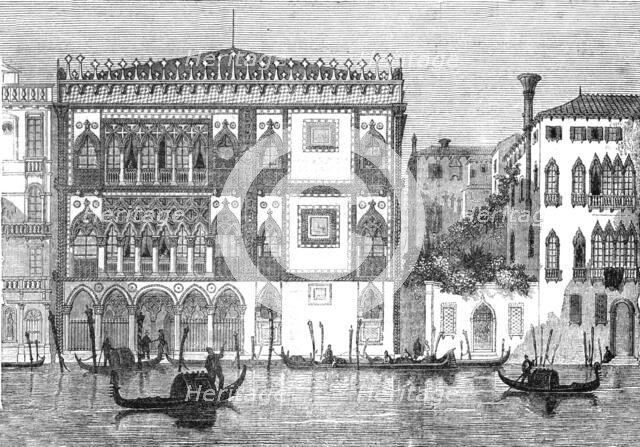 'The Palace Pissani, on The Grand Canal, Venice', 1854. Creator: Unknown.