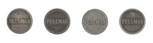 Four buttons from a Pullman Porter uniform, early-mid 20th century. Creator: Scovill Mfg. Co..