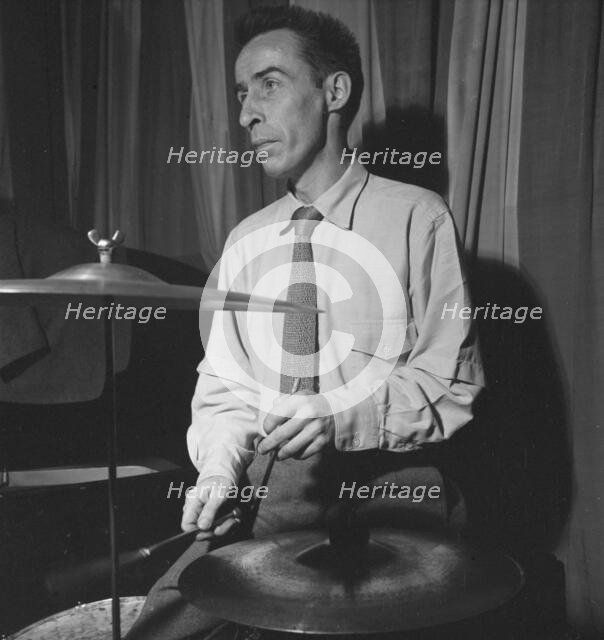 Portrait of Dave Tough, Eddie Condon's, New York, ca. Sept. 1946.  Creator: William Paul Gottlieb.