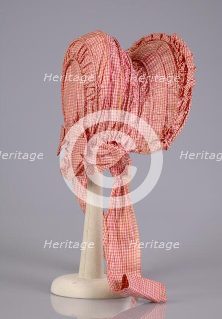 Bonnet, American, ca. 1860. Creator: Unknown.