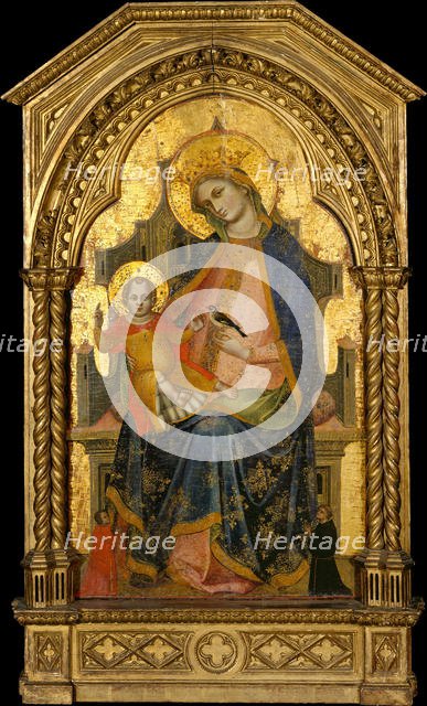 Madonna and Child Enthroned with Two Donors, ca. 1360-65. Creator: Lorenzo Veneziano.