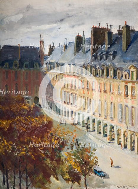 La Place Des Vosges, 1928. Creator: Georges Leon Dufrenoy.