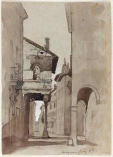 Street in Bologna, 1845. Creator: John Ruskin.
