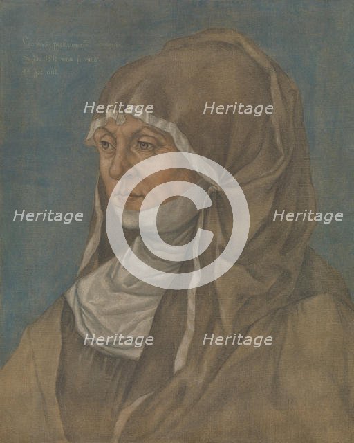 Portrait of a Woman, Said to Be Caritas Pirckheimer (1467-1532). Creator: Imitator of Albrecht Dürer.