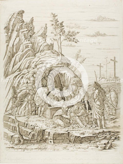 The Entombment, 1485/90, possibly printed in the 18th century. Creator: School of Andrea Mantegna.