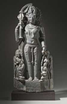 The Androgynous Form of Shiva and Parvati (Ardhanarishvara), 11th century. Creator: Unknown.