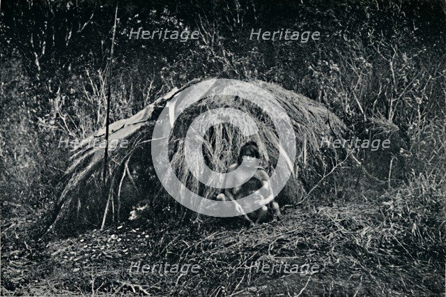 'A Yaghan Hut in Fuegia', 1911. Artist: Unknown.