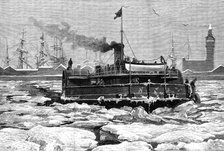 Liverpool during the Frost: difficulties of the Mersey Ferry traffic, 1881. Creator: Unknown.