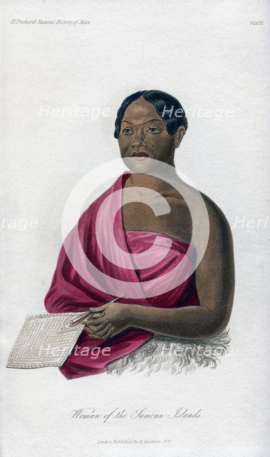 'Woman from the Samoan Islands', 1848. Artist: Unknown
