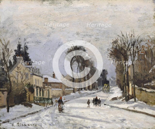 Route to Versailles, Louveciennes, 1869. Creator: Camille Pissarro.