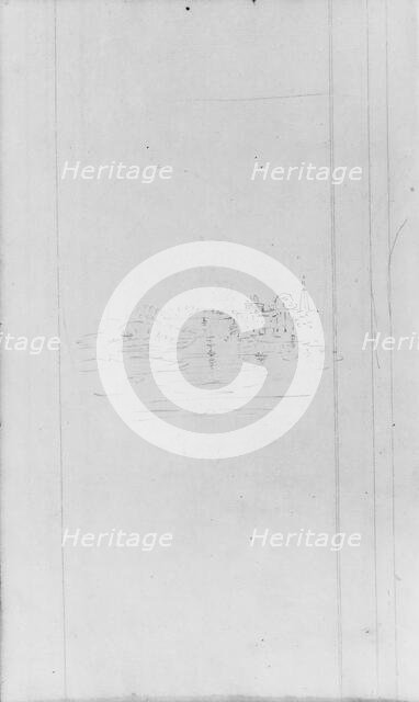 Landscape, River and Town (from Sketchbook), . Creator: John William Casilear.